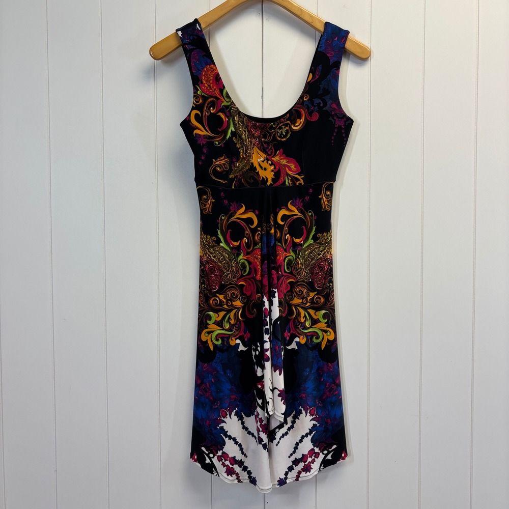 Eva Varro Abstract Baroque Paisley Summer Dress Size XS Art Nouveau Eclectic